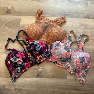 Lot of 3 pink by Victoria’s Secret bralettes